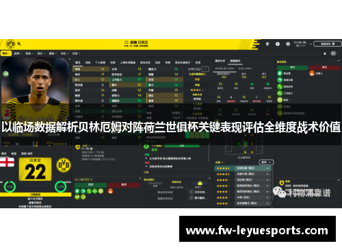 以临场数据解析贝林厄姆对阵荷兰世俱杯关键表现评估全维度战术价值